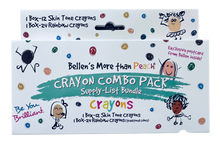 Load image into Gallery viewer, NEW 2025! More than Peach® Crayons (Mega Box) Supply List Bundle by Bellen - 2 Box Bundle with Rainbow (Traditional Shades) &amp; Skin-Tones Crayons
